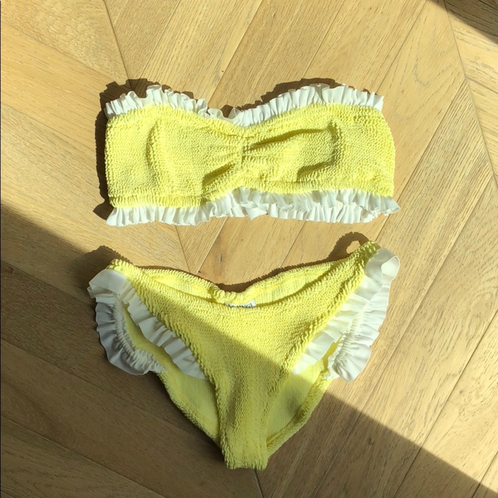 Hunza G Lucille bikini set in yellow